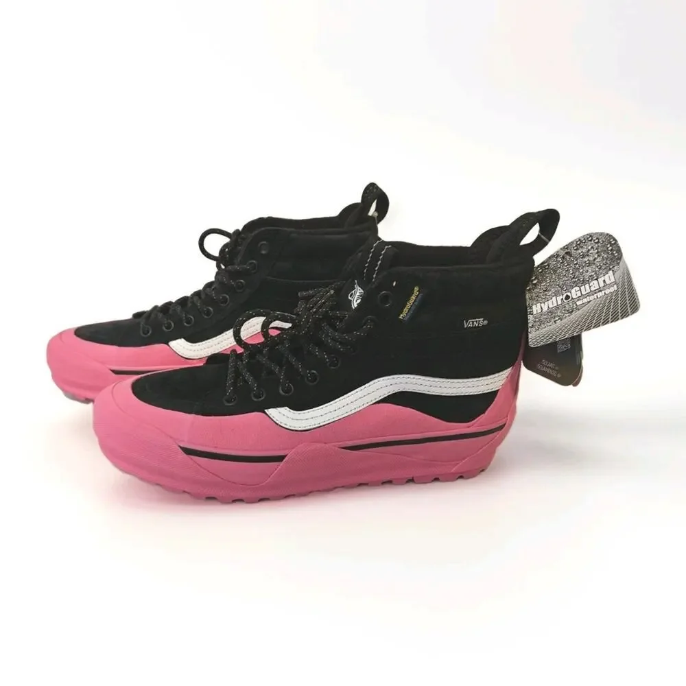 New! VANS SK8 Hi Dip MTE-2 Shoes Pink Black Suede Women's 9, Mens 7.5